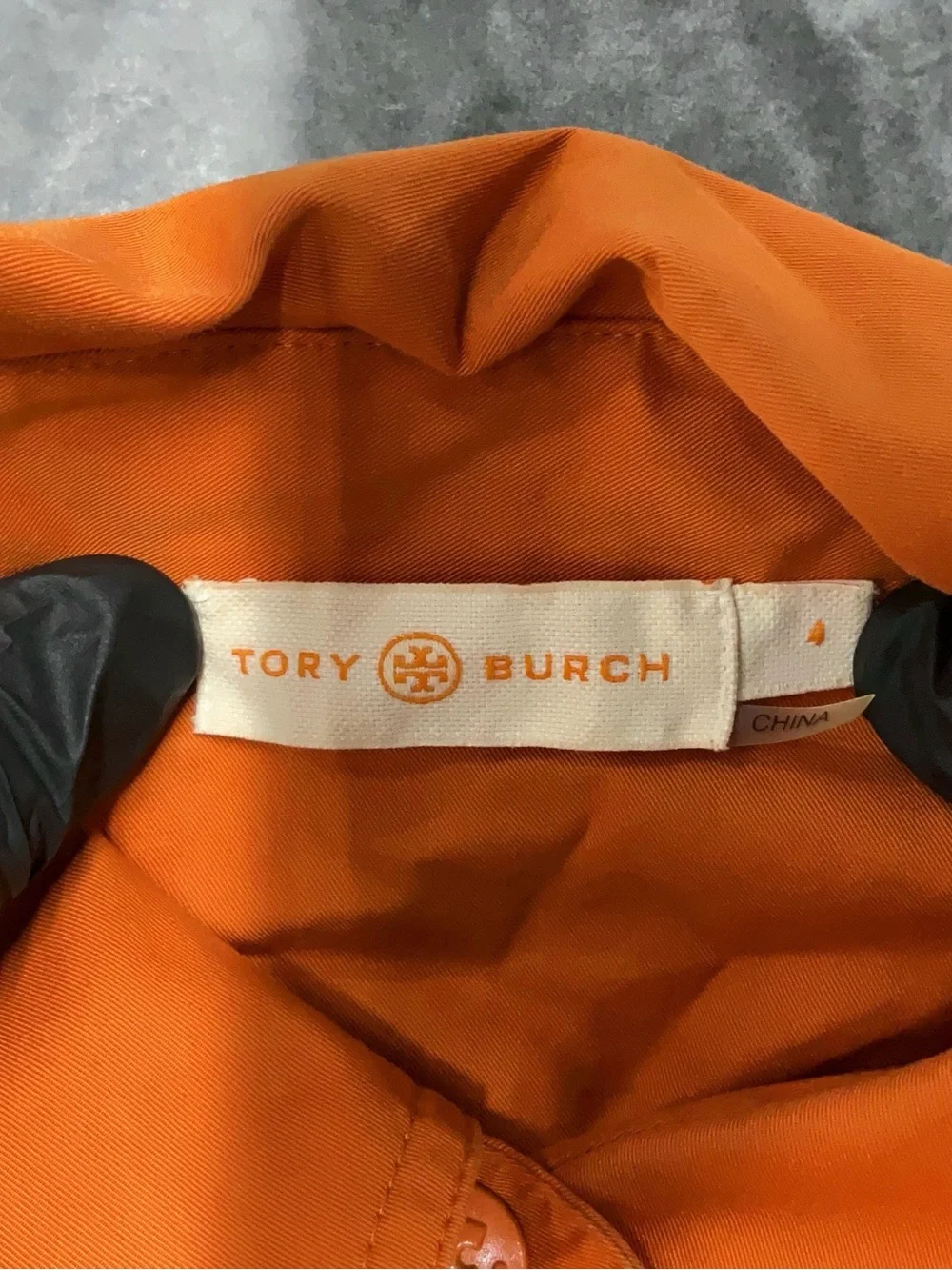 Tory Burch Long Button-Front Women's Dress in Burnt Orange